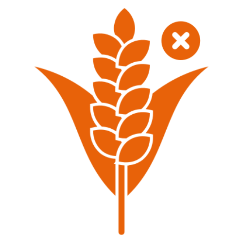 Orange background with a faint, abstract geometric design.